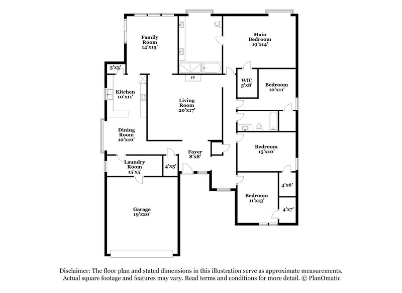1,595/Mo, 8609 NW 121st St Oklahoma City, OK 73162 Floor Plan View