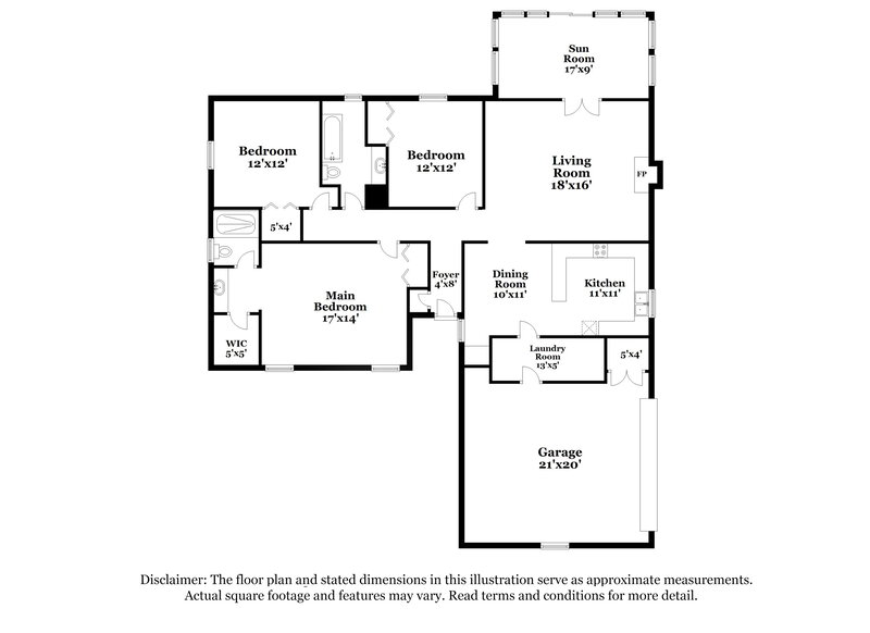 1,690/Mo, 674 Wandering Way Oklahoma City, OK 73170 Floor Plan View