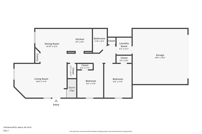 1,385/Mo, 2120 Briarcliff Dr Oklahoma City, OK 73170 Floor Plan View