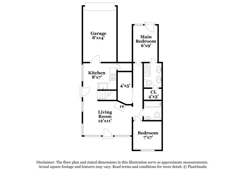 1,615/Mo, 2606 Briarcliff Dr Oklahoma City, OK 73170 Floor Plan View