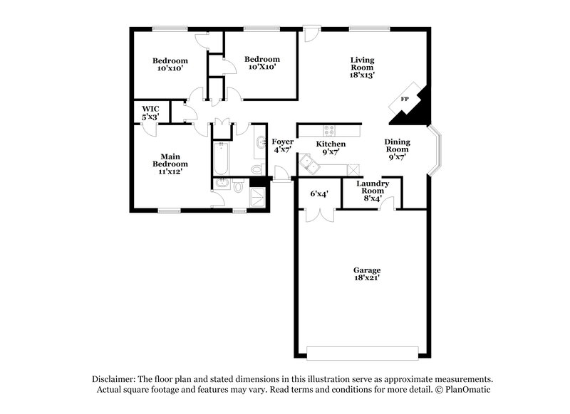 1,280/Mo, 205 Harrogate Dr Yukon, OK 73099 Floor Plan View