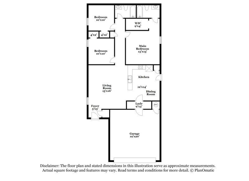 1,300/Mo, 8120 Rausch Ln Oklahoma City, OK 73135 Floor Plan View