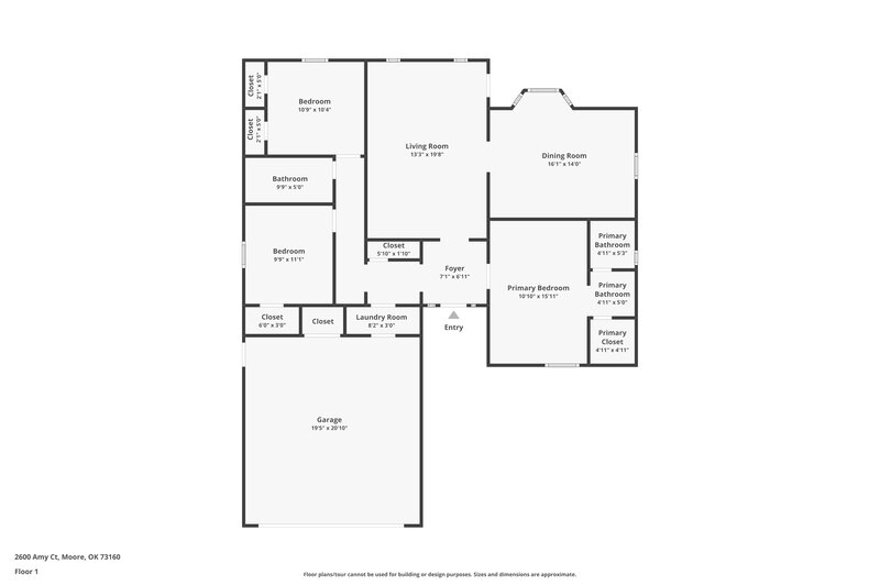 1,405/Mo, 2600 Amy Ct Moore, OK 73160 Floor Plan View