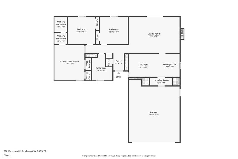 1,480/Mo, 808 Waterview Rd Oklahoma City, OK 73170 Floor Plan View