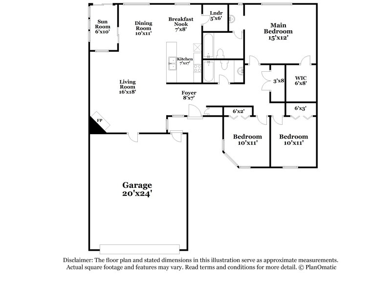 1,505/Mo, 2301 Fairfield Dr Edmond, OK 73012 Floor Plan View