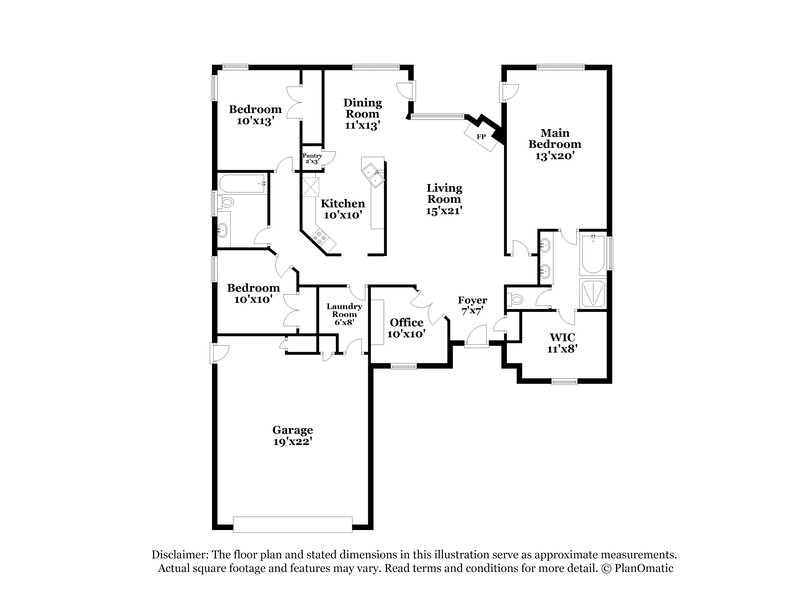 1,610/Mo, 409 Eastview Dr Yukon, OK 73099 Floor Plan View