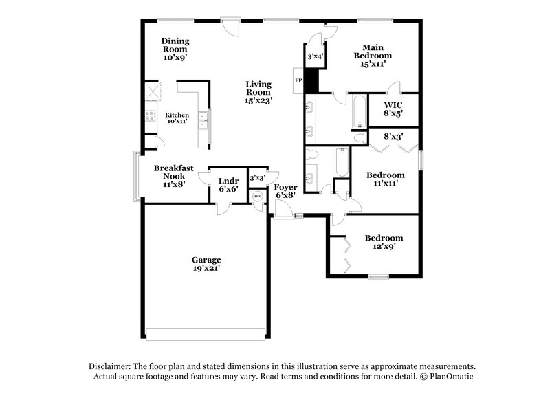 1,590/Mo, 16 N Greengate Dr Yukon, OK 73099 Floor Plan View