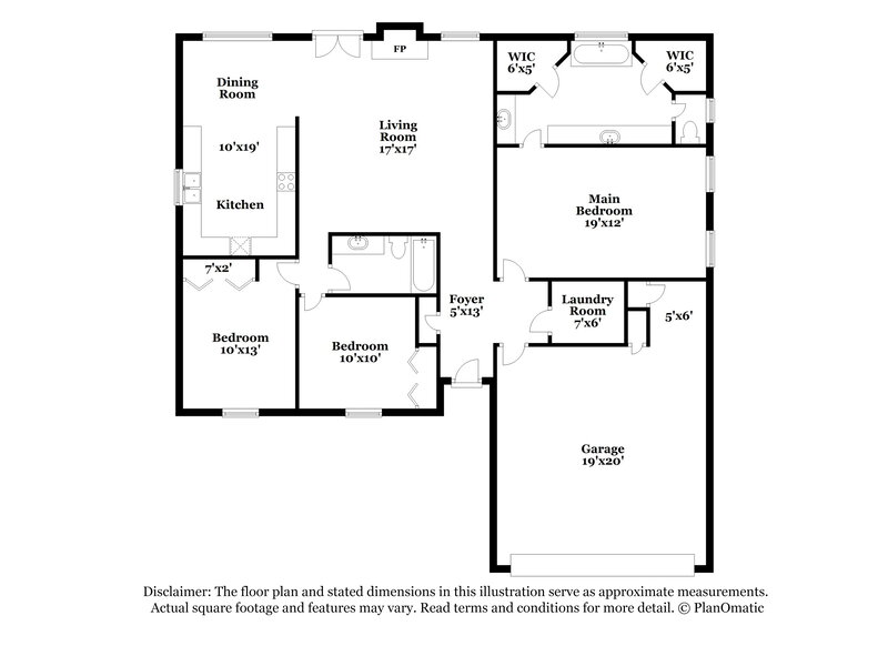 1,745/Mo, 10117 S Land Ave Oklahoma City, OK 73159 Floor Plan View