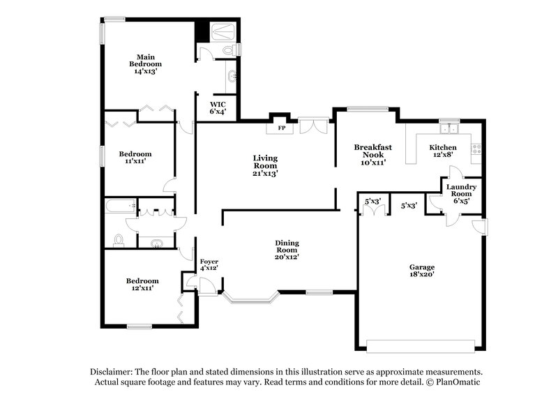 1,890/Mo, 10141 Alicia Dr Midwest City, OK 73130 Floor Plan View