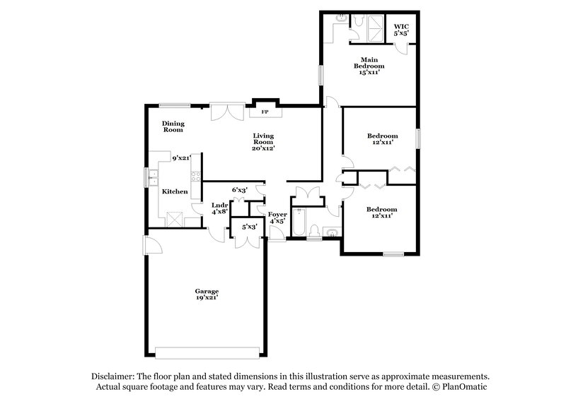 1,385/Mo, 4716 Brookwood Dr Noble, OK 73068 Floor Plan View