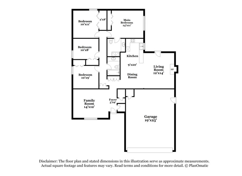1,235/Mo, 8130 SW 38th St Oklahoma City, OK 73179 Floor Plan View