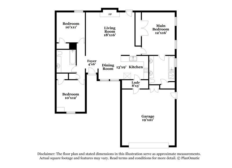 2,080/Mo, 14420 Briarcliff Circle Oklahoma City, OK 73170 Floor Plan View