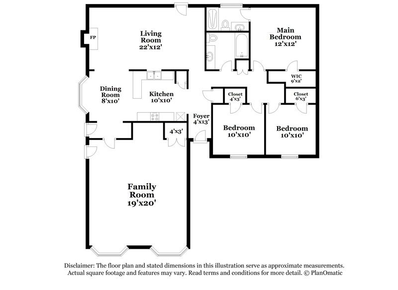 1,495/Mo, 1401 SE 10th St Moore, OK 73160 Floor Plan View