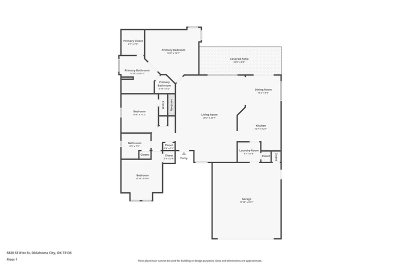 1,585/Mo, 5820 SE 81st St Oklahoma City, OK 73135 Floor Plan View