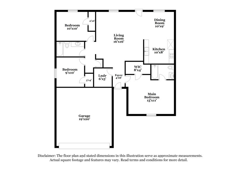 1,470/Mo, 10609 SW 32nd St Yukon, OK 73099 Floor Plan View