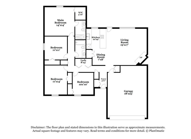 1,755/Mo, 1024 SW 101st St Oklahoma City, OK 73139 Floor Plan View