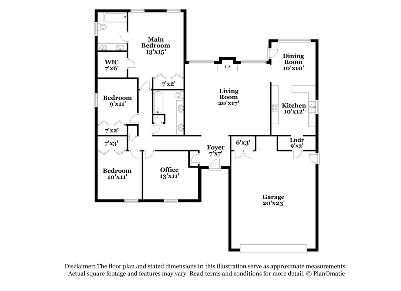 1,410/Mo, 5037 Burntwood Dr Oklahoma City, OK 73135 Floor Plan View