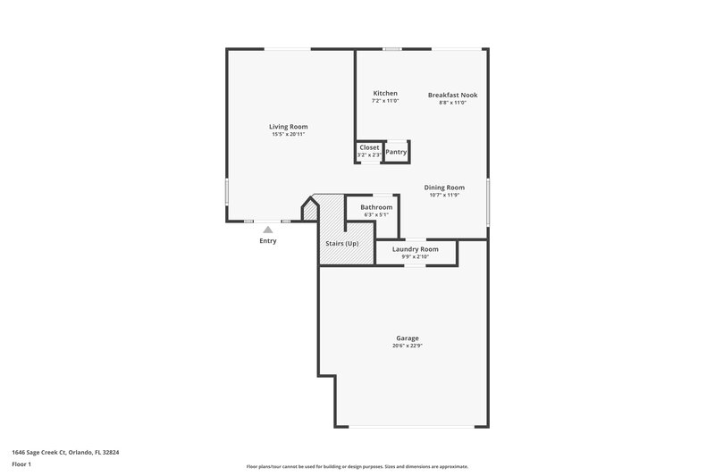 2,470/Mo, 1646 Sage Creek Ct Orlando, FL 32824 Floorplan View