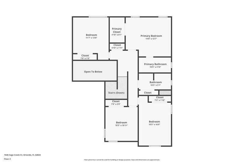 2,470/Mo, 1646 Sage Creek Ct Orlando, FL 32824 Floorplan View 2