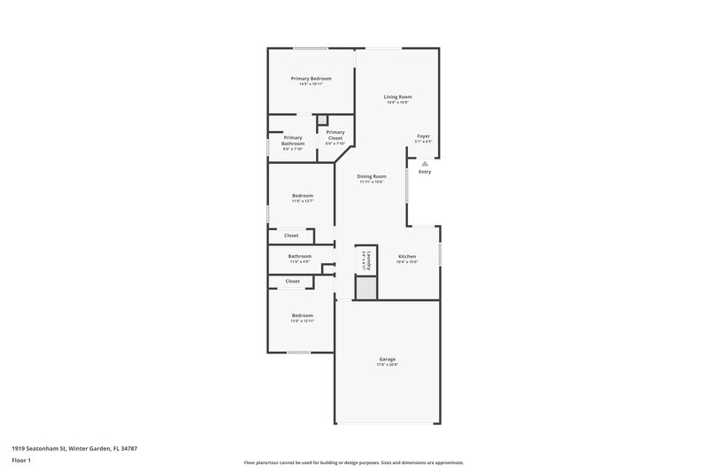 2,235/Mo, 1919 Seatonham St Winter Garden, FL 34787 Floor Plan View