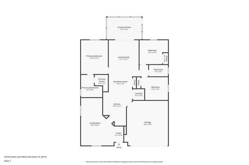 2,035/Mo, 16132 Green Cove Blvd Clermont, FL 34714 Floor Plan View