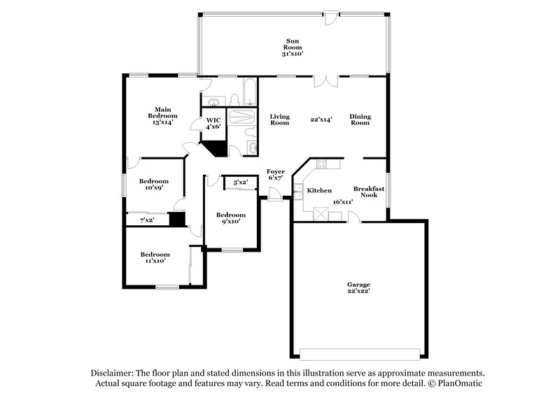 2,290/Mo, 7860 Sapphire Ln Orlando, FL 32822 Floor Plan View