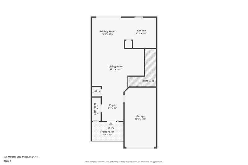 2,025/Mo, 735 Marotta Loop Ocoee, FL 34761 Floor Plan View