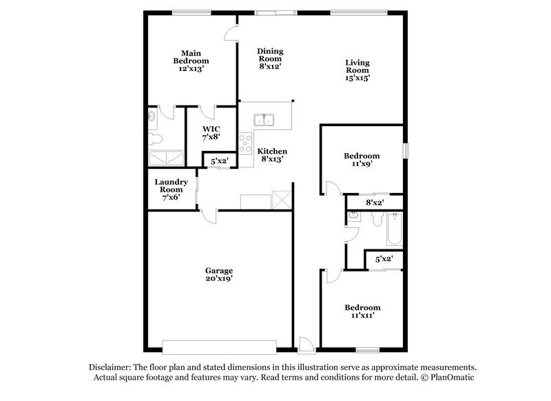 1,875/Mo, 3614 Scarlet Oak Dr Saint Cloud, FL 34772 Floor Plan View