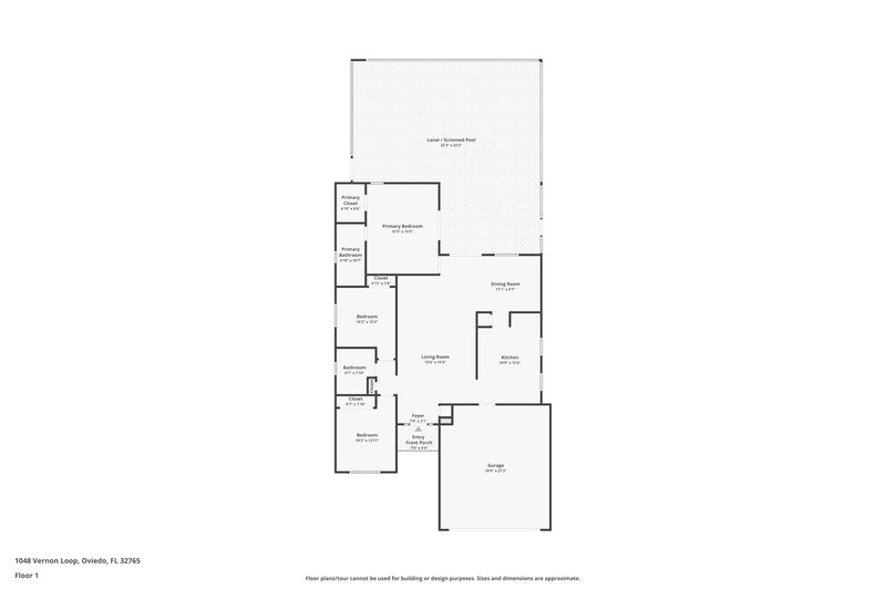 2,400/Mo, 1048 Vernon Loop Oviedo, FL 32765 Floor Plan View