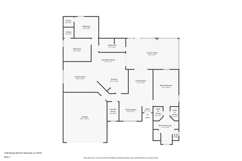 2,200/Mo, 1128 Windy Bluff Dr Minneola, FL 34715 Floor Plan View