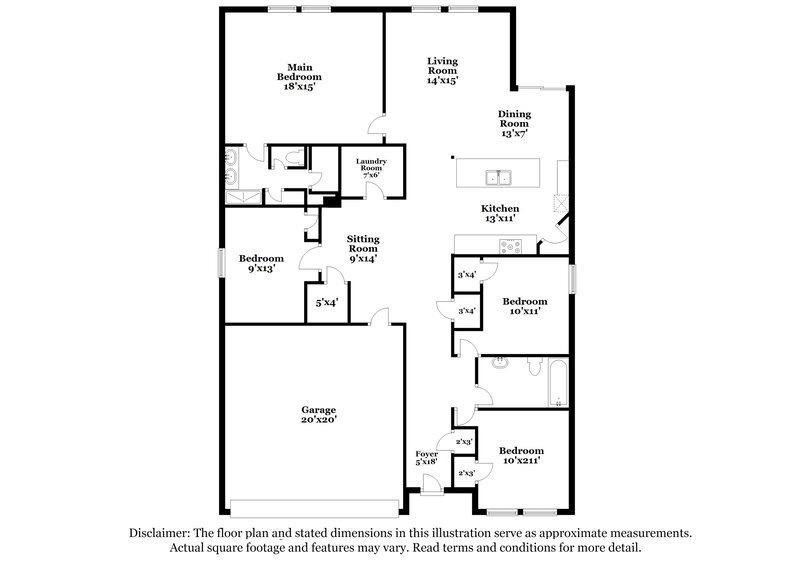 2,490/Mo, 2152 Bridlewood Dr Kissimmee, FL 34744 Floor Plan View