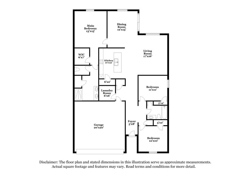 2,580/Mo, 2164 Bridlewood Dr Kissimmee, FL 34744 Floor Plan View