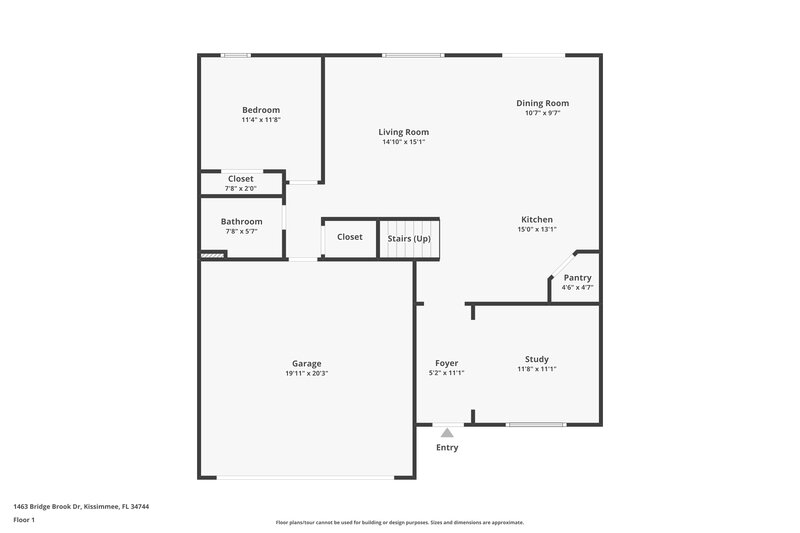 3,095/Mo, 1463 Bridge Brook Dr Kissimmee, FL 34744 Floor Plan View