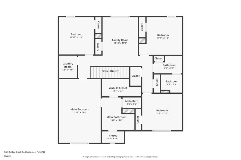 3,095/Mo, 1463 Bridge Brook Dr Kissimmee, FL 34744 Floor Plan View 2