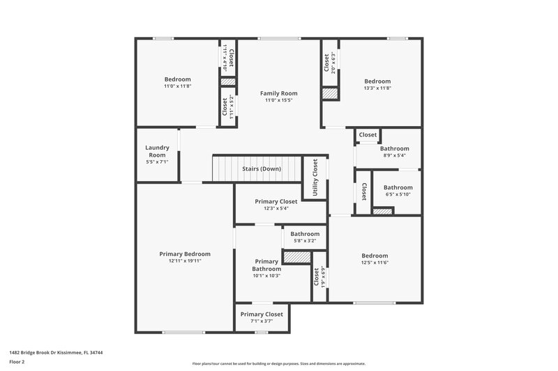 3,080/Mo, 1482 Bridge Brook Dr Kissimmee, FL 34744 Floor Plan View 2
