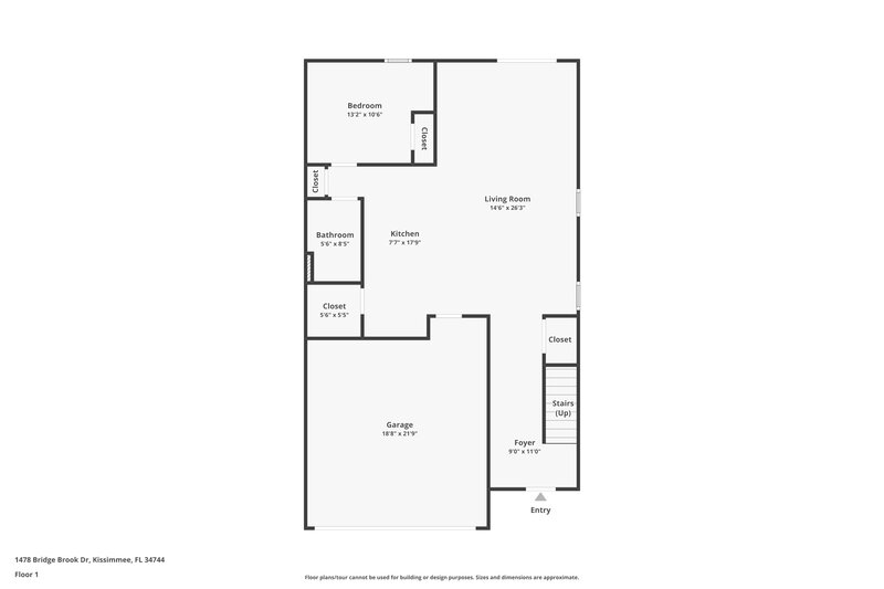 3,090/Mo, 1478 Bridge Brook Dr Kissimmee, FL 34744 Floor Plan View