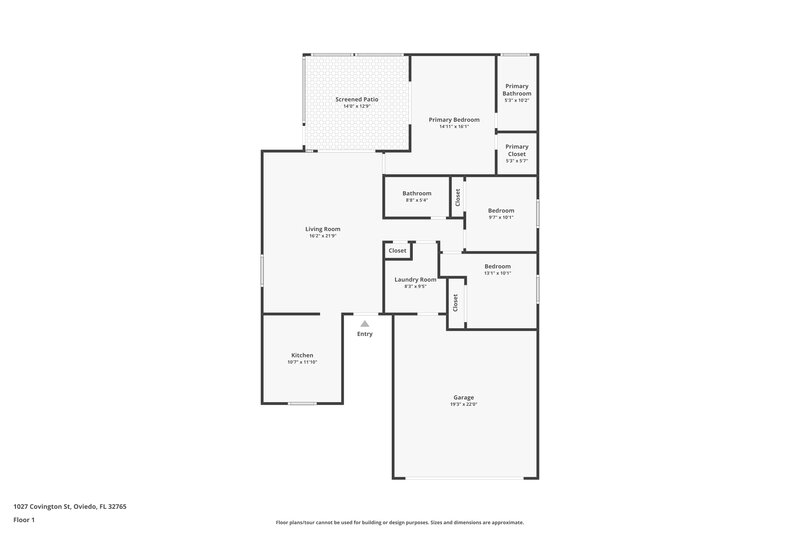 2,045/Mo, 1027 Covington St Oviedo, FL 32765 Floor Plan View