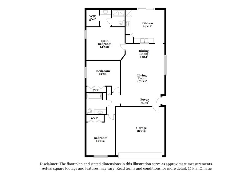 1,970/Mo, 12702 Parkbury Dr Orlando, FL 32828 Floor Plan View