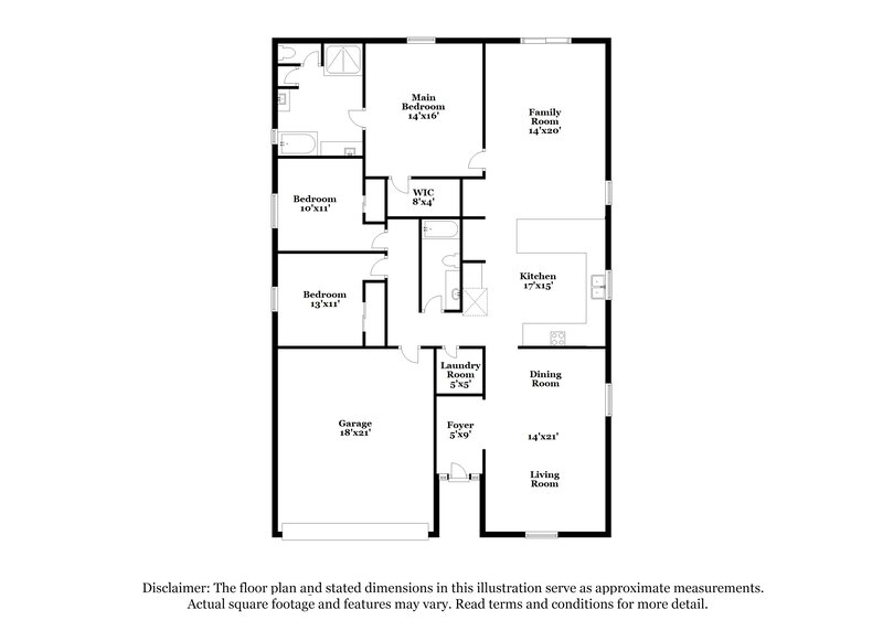 2,125/Mo, 3949 Hillingdon Rd Tavares, FL 32778 Floor Plan View