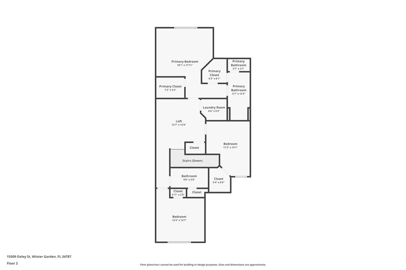2,215/Mo, 15509 Oxley St Winter Garden, FL 34787 Floor Plan View 2