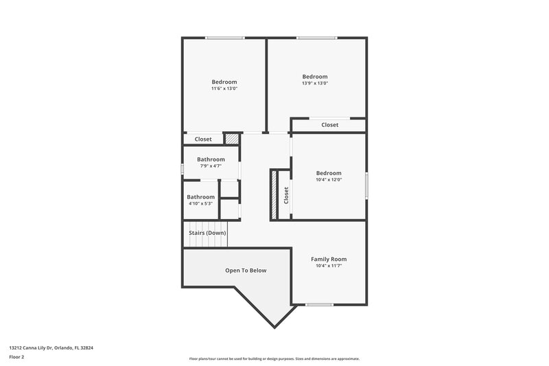 2,670/Mo, 13212 Canna Lily Dr Orlando, FL 32824 Floor Plan View 2