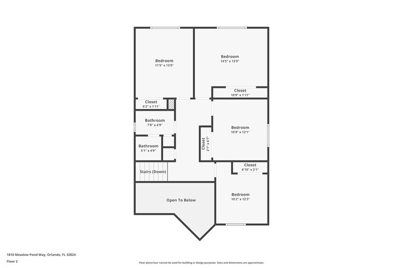 2,360/Mo, 1810 Meadow Pond Way Orlando, FL 32824 Floor Plan View 2