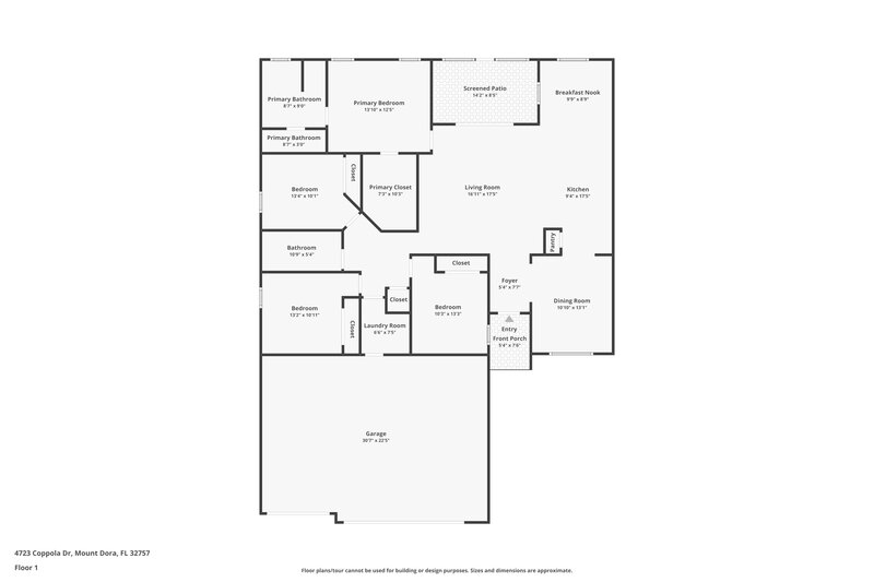 2,435/Mo, 4723 Coppola Dr Mount Dora, FL 32757 Floor Plan View