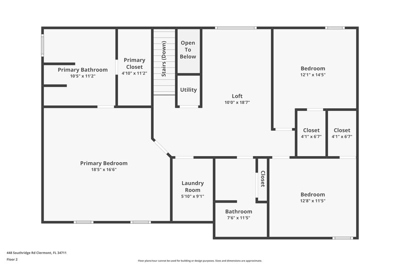 3,350/Mo, 448 Southridge Rd Clermont, FL 34711 Floor Plan View 2