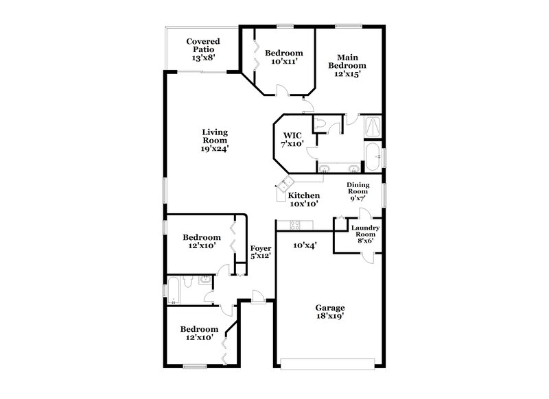 2,620/Mo, 3237 Harpers Ferry Ct Orlando, FL 32837 Floor Plan View