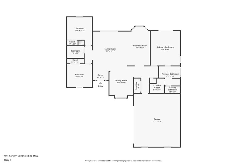 1,920/Mo, 1001 Gary Dr Saint Cloud, FL 34772 Floor Plan View