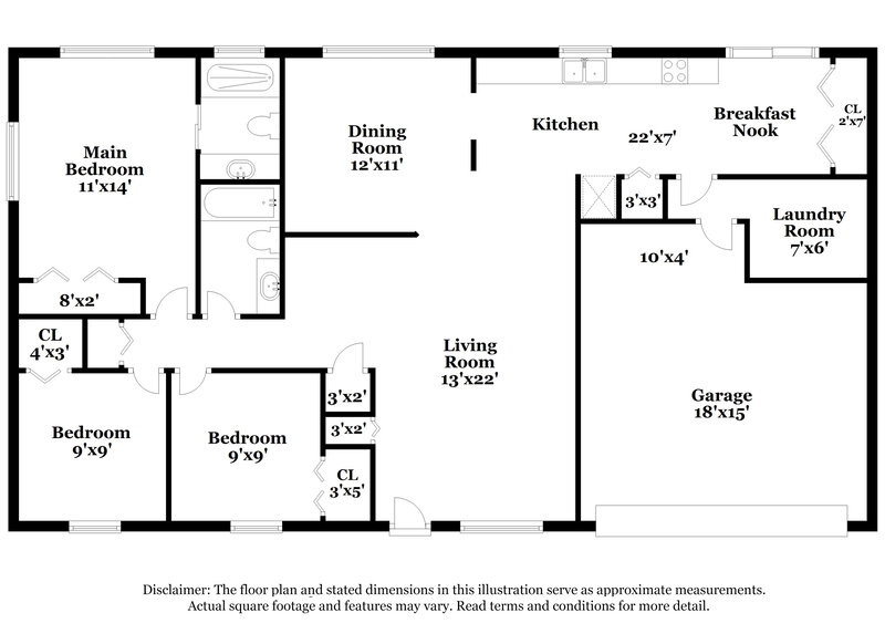 2,125/Mo, 2716 Talladega Drive Orlando, FL 32826 Floor Plan View