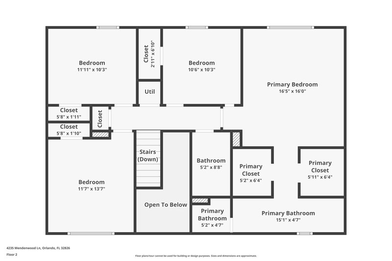 2,575/Mo, 4235 Mendenwood Ln Orlando, FL 32826 Floor Plan View 2