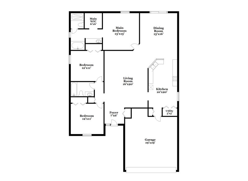 2,120/Mo, 1032 Fox Trail Ave Minneola, FL 34715 Floor Plan View