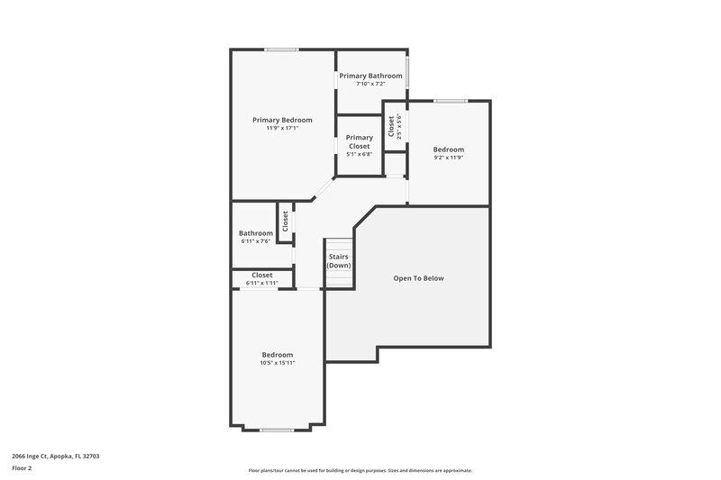 2,045/Mo, 2066 Inge Ct Apopka, FL 32703 Floor Plan View 2